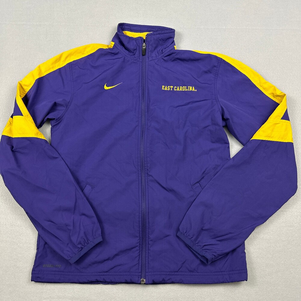 East Carolina Pirates Jacket Men Small Purple Zip Nike Storm Fit Windbreaker S